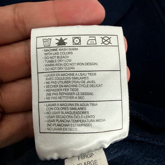 Nike Auburn Hoodie Size XL Men's Navy Felt Lettering Y2K - Picture 9 of 9